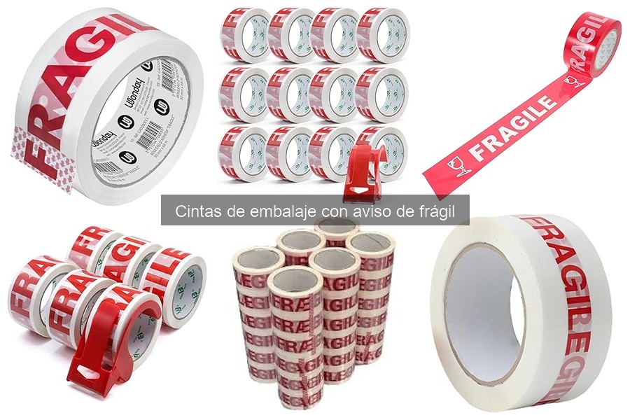 Reutiliza cintas de embalaje con aviso de frágil de forma efectiva