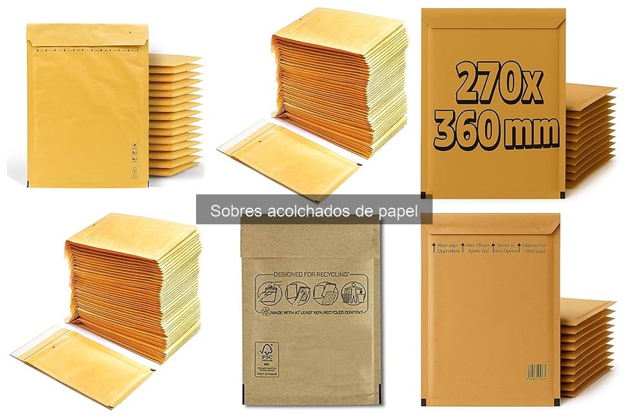 ¿Son reciclables los sobres acolchados de papel?