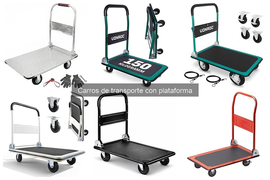 Tipos de carros de transporte con plataforma: guía y características