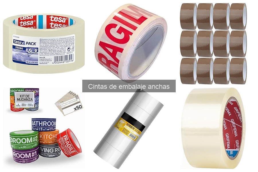 Tipos de cintas de embalaje anchas: guía y usos específicos
