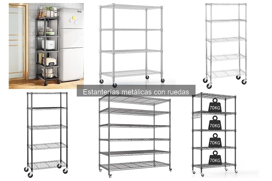 Tipos de estanterías metálicas con ruedas: guía completa
