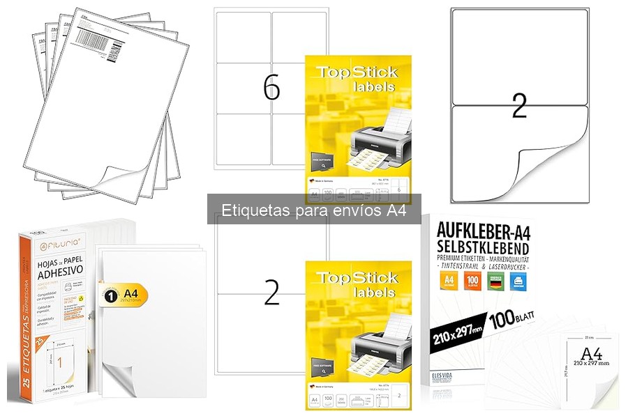 Tipos de etiquetas para envíos A4: guía y características