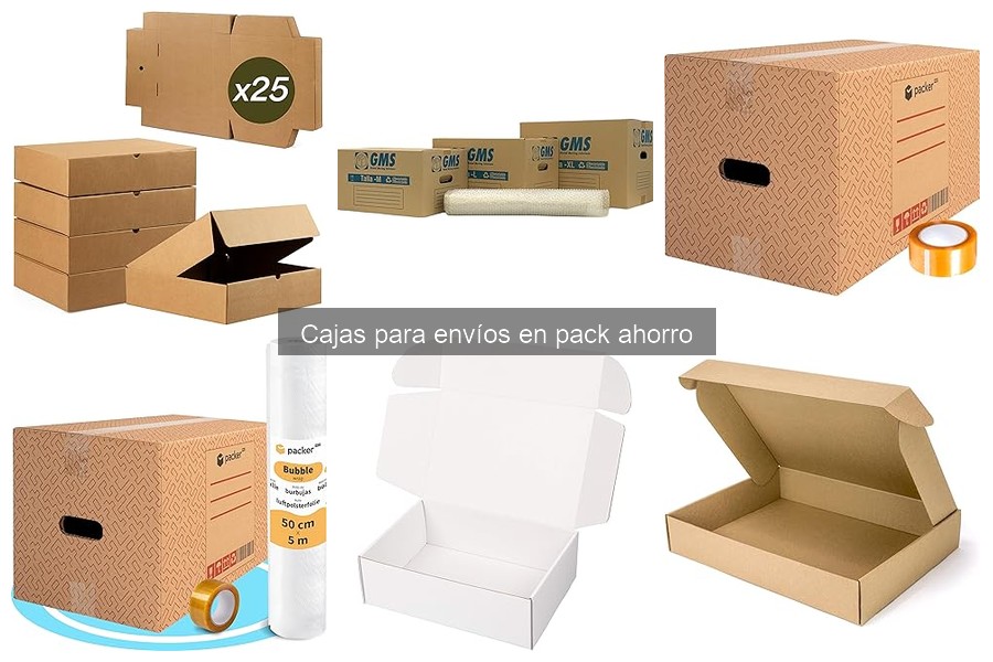 Tipos de materiales en cajas para envíos en pack ahorro