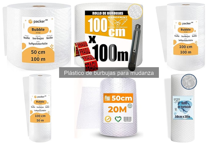 Tipos de plástico de burbujas para mudanza y envíos