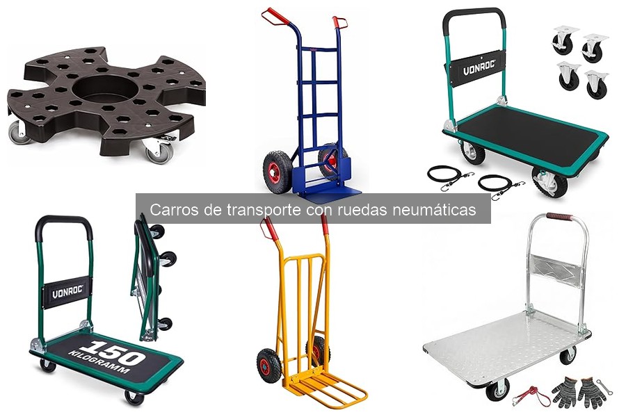 Tipos de ruedas neumáticas para carros de transporte