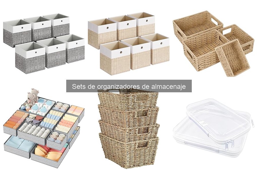 Tipos de sets de organizadores de almacenaje para tu hogar
