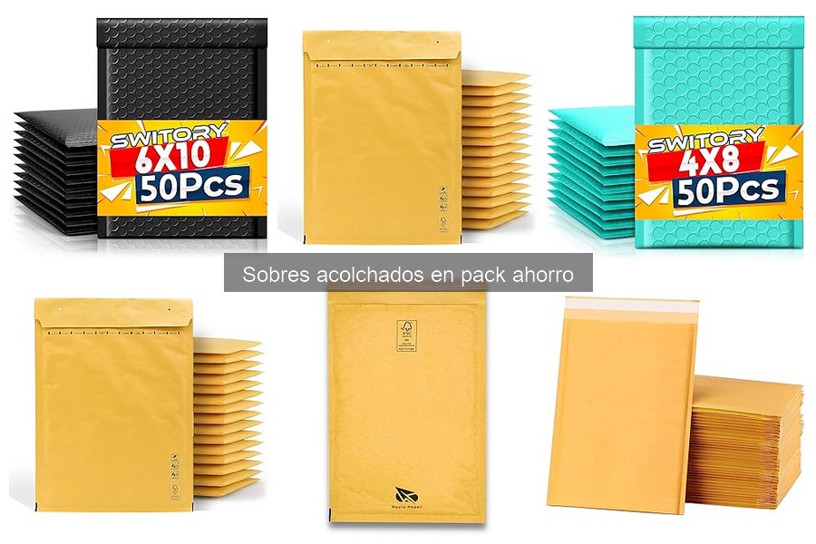Tipos de sobres acolchados: características y tamaños