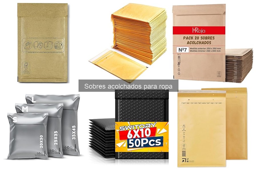 Tipos de sobres acolchados para ropa: características y usos