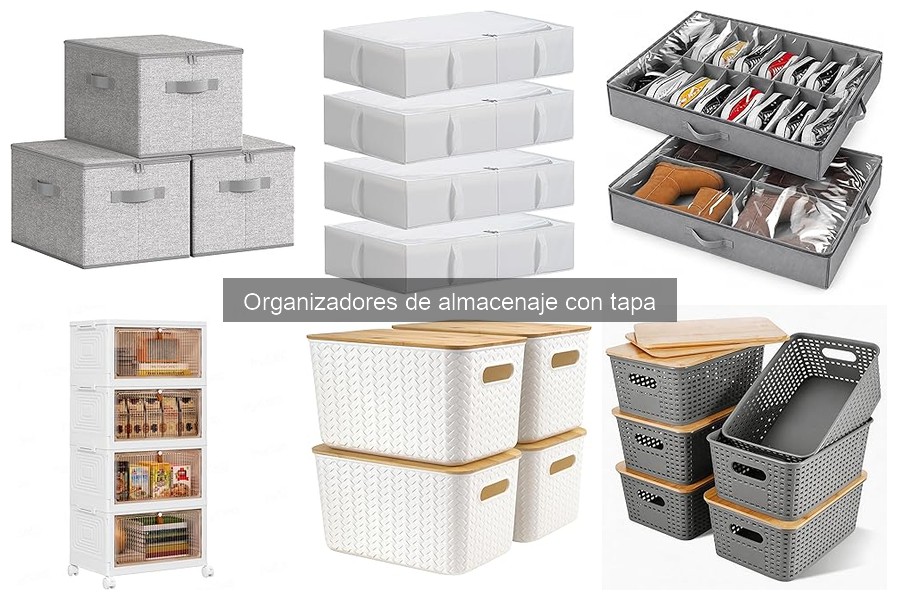 Usos creativos para organizadores de almacenaje con tapa